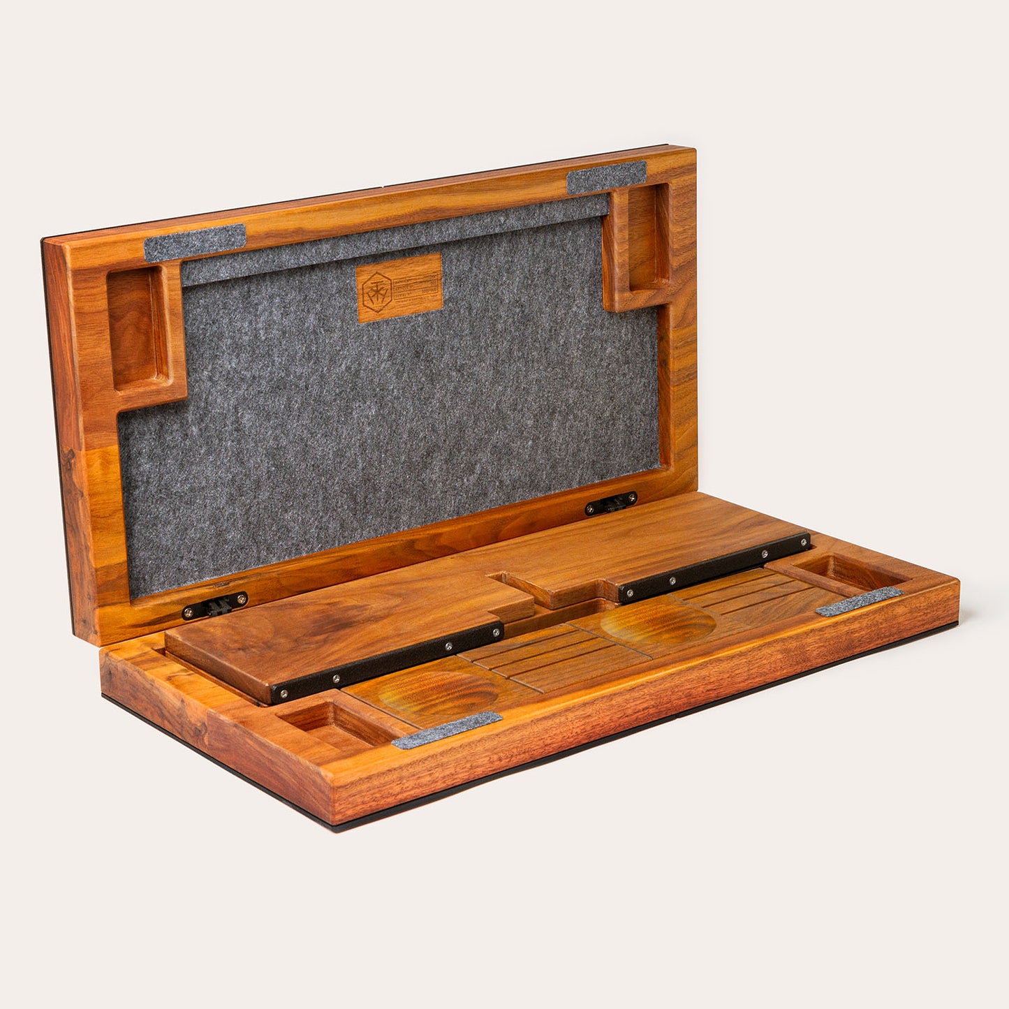 Tabletop Table Relic Foldable Portable Gaming Table - Half Folded with 4 Accessories